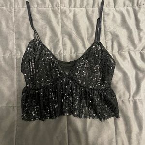 Sequin Crop Top